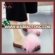 (Stock)China wholesale slippers faux fur slide customized sandals